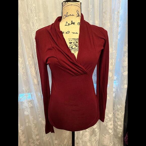 Banana Republic Tops - Banana Republic Burgundy Long-Sleeve Shirt - Classic Comfort